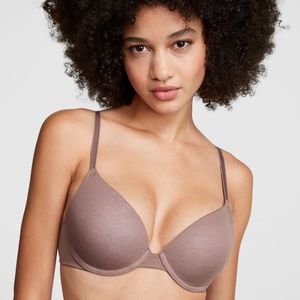 Victoria's Secret PINK Wear Everywhere Push Up Bra 36B Iced Coffee NEW